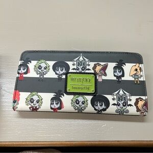 Loungefly x Beetlejuice Group Chibi print wallet